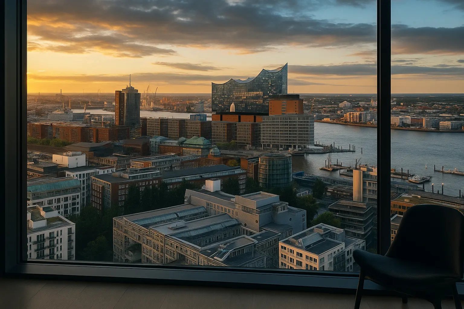 Panorama von Hamburg für den Immobilienverkauf